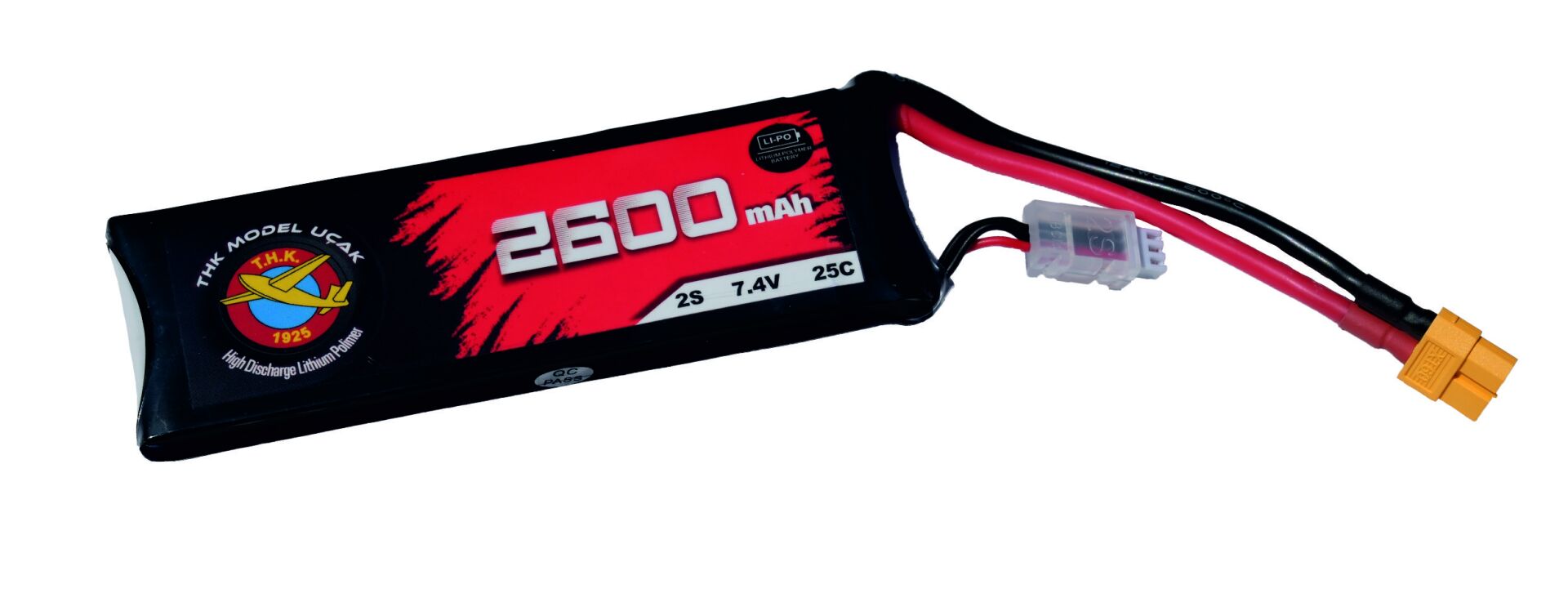 THK 2600 mAh 7.4V 2S 25C LİPO BATARYA