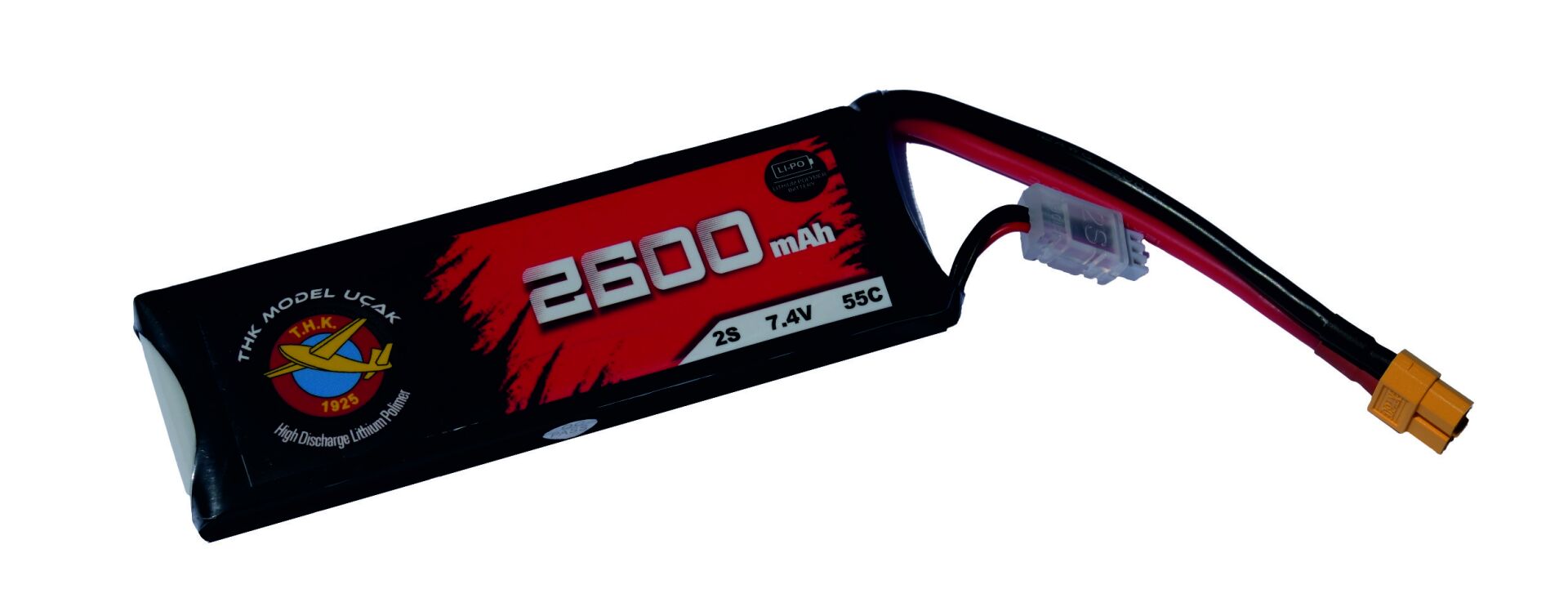 THK 2600 mAh 7.4V 2S 55C LİPO BATARYA