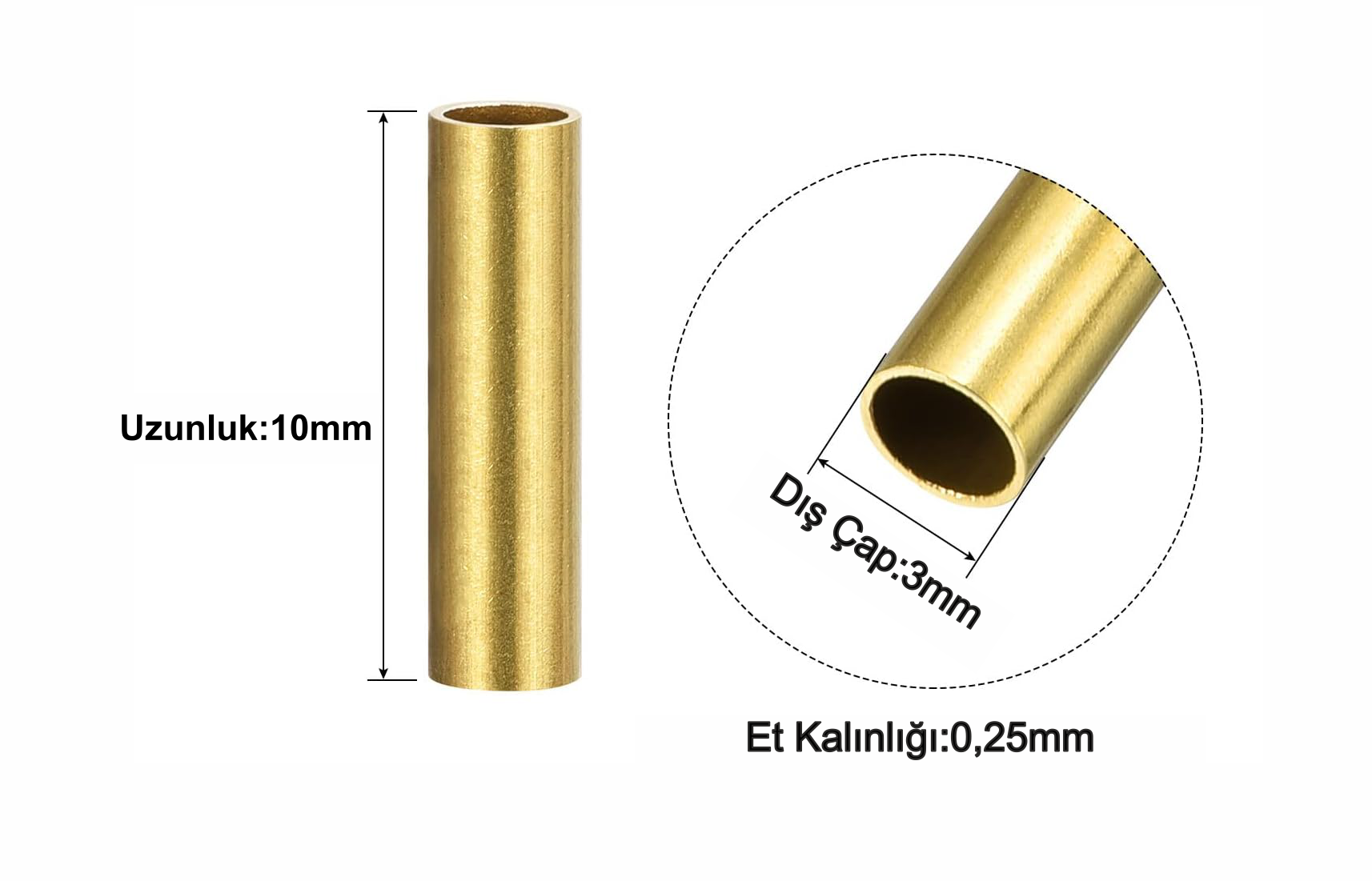 1MM ÇELİK HALAT KISTIRMA BORU 4'LÜ 10x3x2,5mm