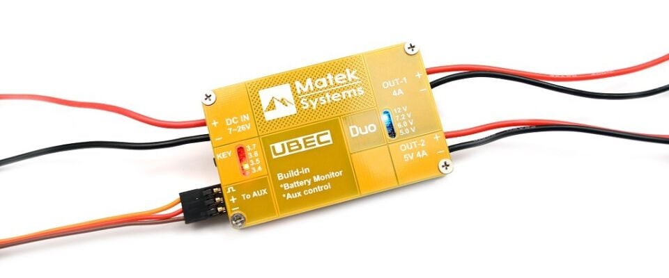 MATEK UBEC DUO 4A/5~12V & 4A/5V
