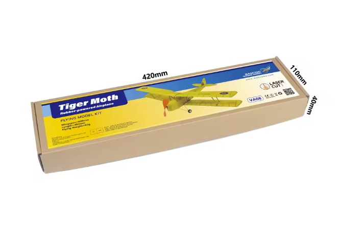 TIGER MOTH LASTİK MOTORLU AHŞAP KİT