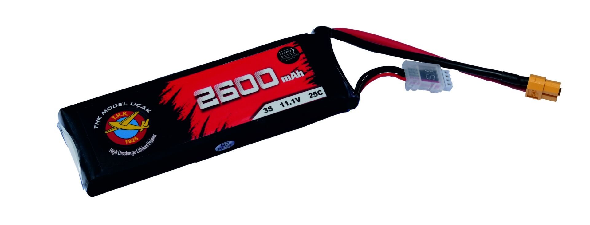 THK 2600 mAh 11.1V 3S 25C LİPO BATARYA