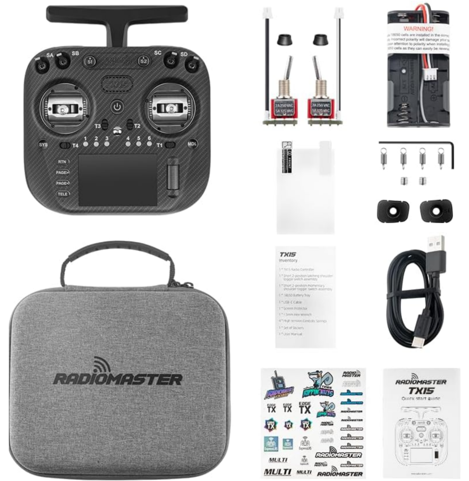 RADIOMASTER TX15 MAX KUMANDA-SİYAH