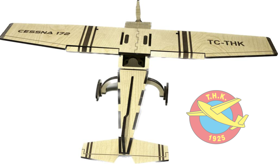 LAZER KESİM CESSNA 172 MAKET UÇAK