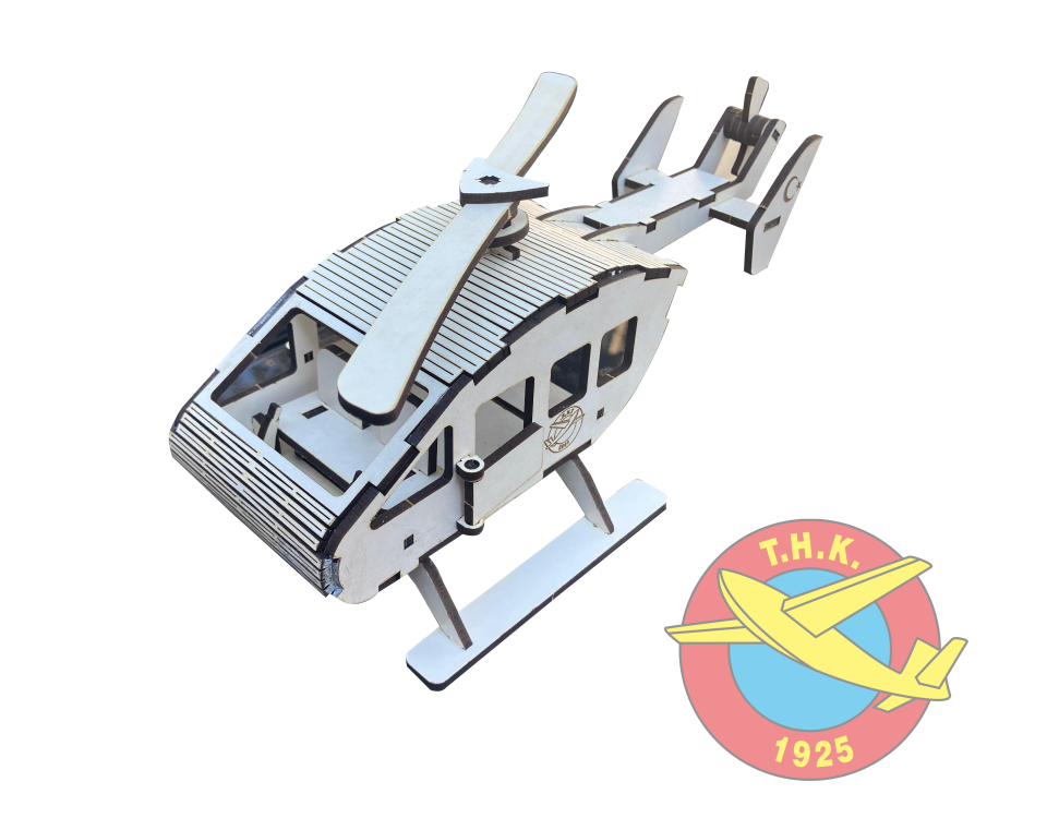 LAZER KESİM HELİKOPTER MAKETİ