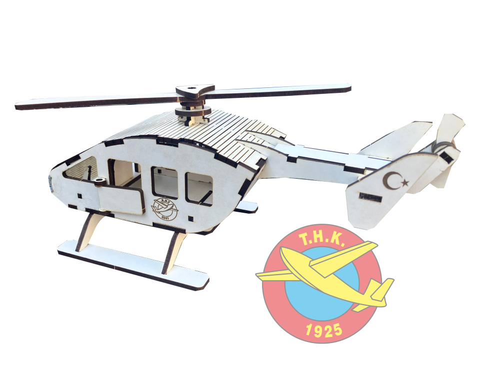 LAZER KESİM HELİKOPTER MAKETİ