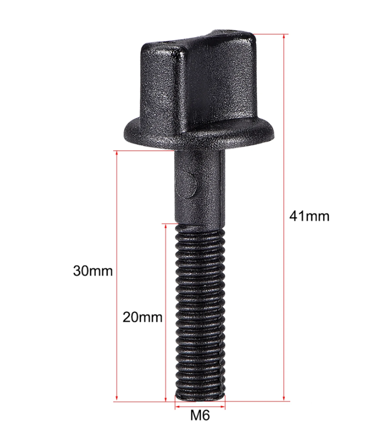 M6 30MM PLASTİK KANAT VİDA VE AĞAÇ SOMUN SETİ