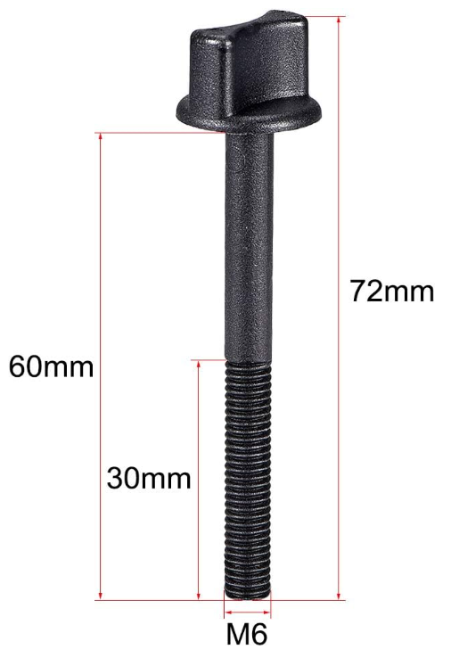 M6 60MM PLASTİK KANAT VİDA VE AĞAÇ SOMUN SETİ